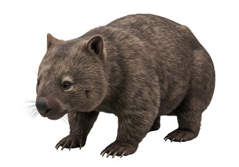 Common Wombat Australian Marsupial Wildlife Photo on Transparent background