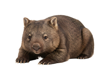 Adorable Baby Wombat Cute Wildlife Photo on Transparent background