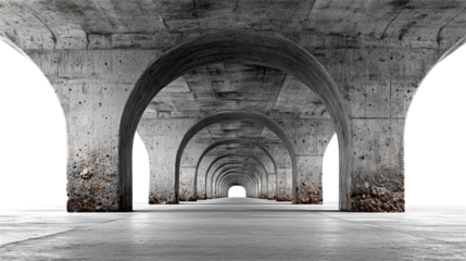 Archway to the Future: A bold architectural shot, perspective emphasizes the repetitive design of an archway, each one a portal to the unknown
