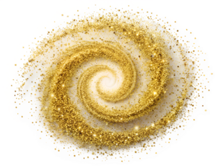 golden spiral vortex isolated on white background . File type PNG Transparent.