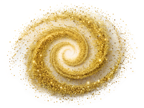 golden spiral vortex isolated on white background . File type PNG Transparent.