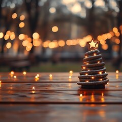 Obraz premium Festive miniature tree lights