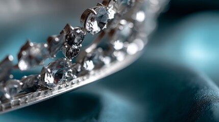 Close-up of a glittering tiara