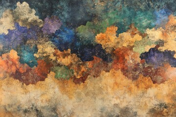 Abstract cloudscape of varied colors