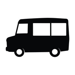 food truck , black and white illustration of vehicles.