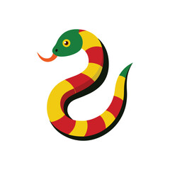 Naklejka premium yurlungur snake vector art illustration on white background