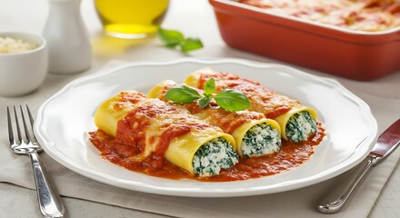 Cannelloni with Spinach and Ricotta
