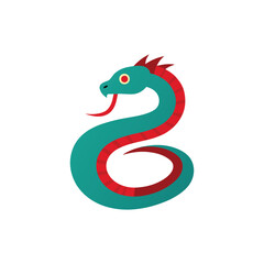 Fototapeta premium kukulkan snake vector art illustration