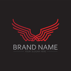 Vector Wing Emblem Design for Aviation