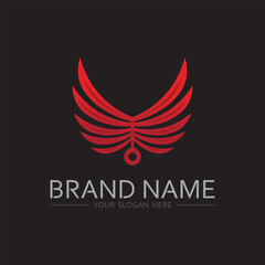 Minimalist Wing Icon Logo for Corporate Use