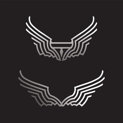 Obraz premium Retro Wing Logo for Vintage Brands