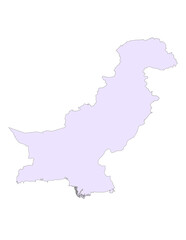 PNG Map of Pakistan 