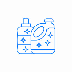 laundry detergents or household cleaning products for washing icon sign vector