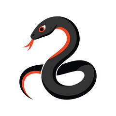 Fototapeta premium flint snake vector art illustration on white background