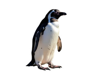 Majestic Humboldt Penguin Antarctic Wildlife Photography on Transparent background