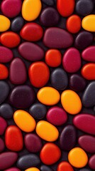 Obraz premium A pile of colorful jelly beans displayed creatively with various bright colors and textures