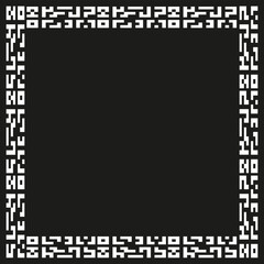 black and white frame with diamonds