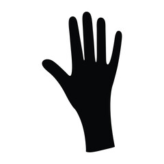 golf gloves vector silhouette icon, black and white illustration of footwear.