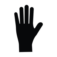 golf gloves vector silhouette icon, black and white illustration of footwear.