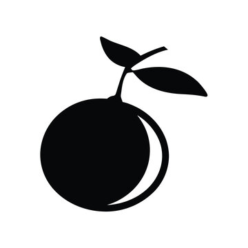 recommend clip art: grapefruit vector silhouette icon, black and white illustration of fruits.