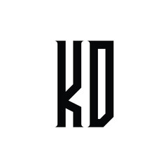 KD monogram logo design letter text name symbol monochrome logotype alphabet character simple logo