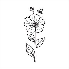 Obraz premium A drawing of a flower with a flower on it