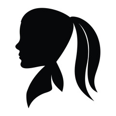 hair scarves vector silhouette icon, black and white illustration of footwear.