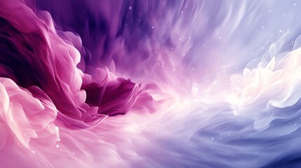 Ethereal Bloom: A dreamlike abstract of flowing pink and purple hues with sparkling highlights, captivating and surreal.