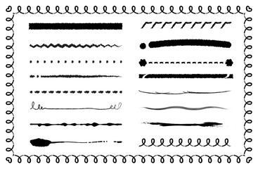 Monochrome Hand Drawn Decorative Lines
