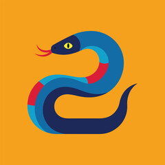 Naklejka premium Zion snake vector art illustration
