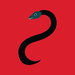 Fototapeta premium Denali snake vector art illustration