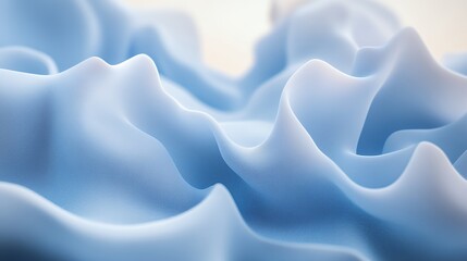 Obraz premium Abstract Blue Fabric Waves Soft Gentle Texture