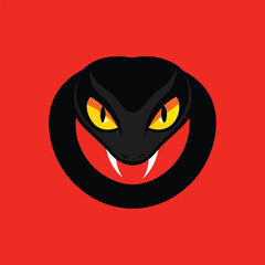 snake eyes vector art illustration