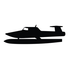 hydroplane , black and white illustration of vehicles.