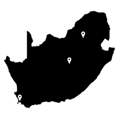 South Africa Map Glyph