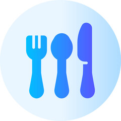 Fototapeta premium cutlery gradient icon