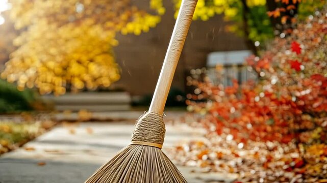 broom and rake