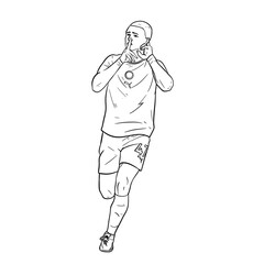 Illustration football line art