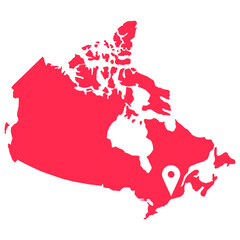Canada Map Flat