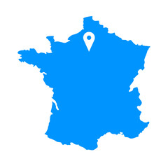 France Map Flat