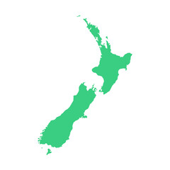 New Zealand Map Flat