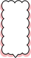 Fototapeta premium Wavy Edge Square Dialog box 