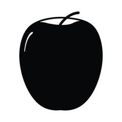 kiwi vector silhouette icon, black and white illustration of fruits.