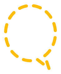 Round Text box with dashed line
