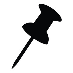 lapel pins vector silhouette icon, black and white illustration of footwear.