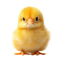 Cute yellow chick baby chicken poultry farm animal bird easter spring time on transparent background