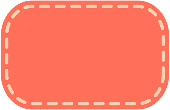 Dash Line Rounded Rectangle Shape
