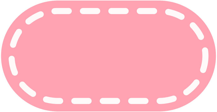 Dash Line Rounded Rectangle Shape
