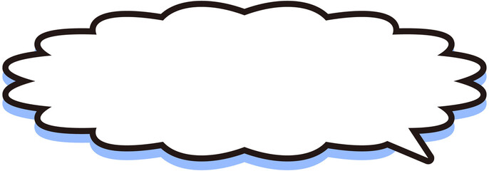 Round Wavy Speech Bubble