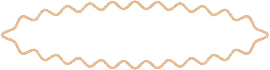Outline Zigzag Wavy Speech Bubble
